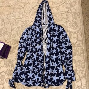 Crown and ivy hooded zip up jacket